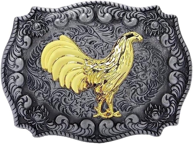 WMG Western Belt Buckles for men women - Rooster Belt Buckle - Rodeo Cowboy Belt Buckle - Fits Up to 2 Inch Belts - Image 1